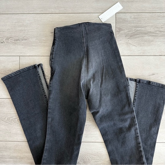 NWT EB Denim High Rise Stretch Split Hem Jeggings Gradeschool Side Zip XSmall - Picture 11 of 14